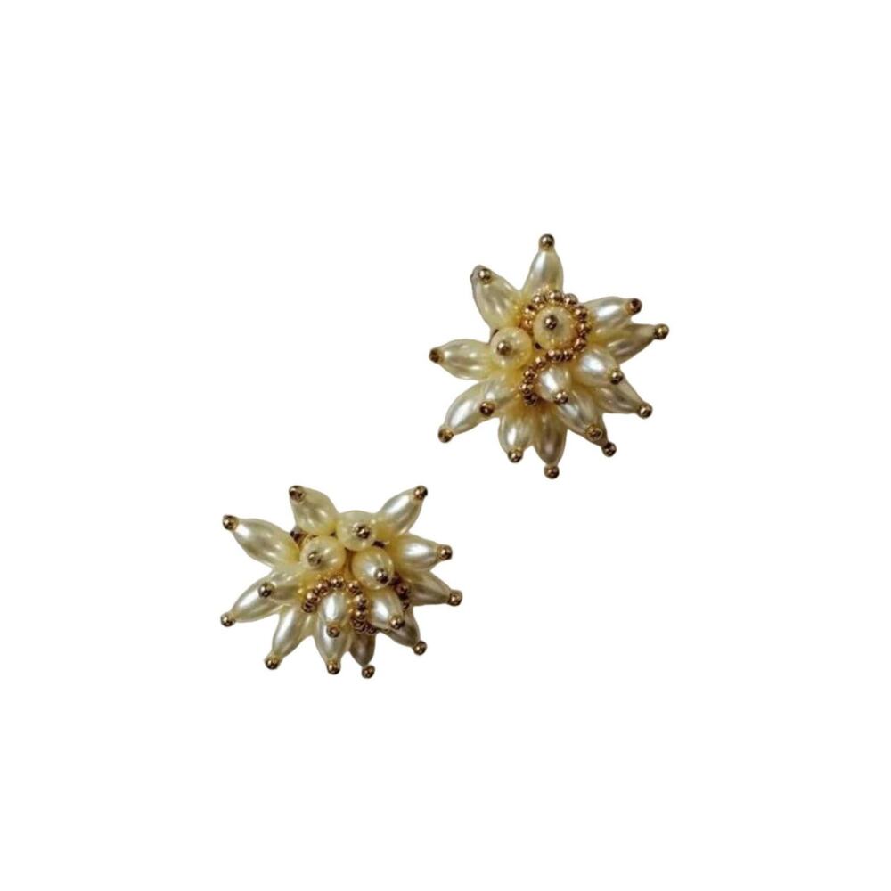Large Beaded Vintage Earrings